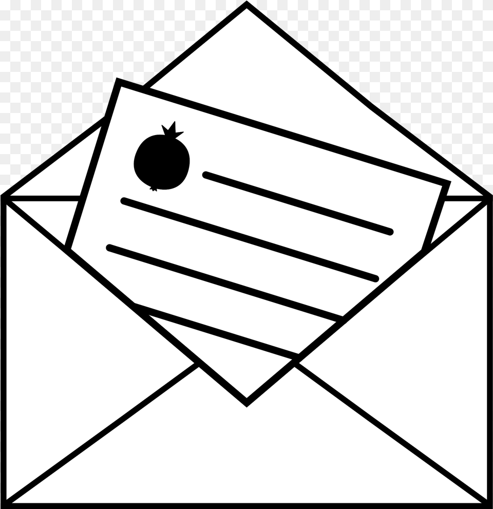 Envelope Clipart Black And White, Mail Png Image