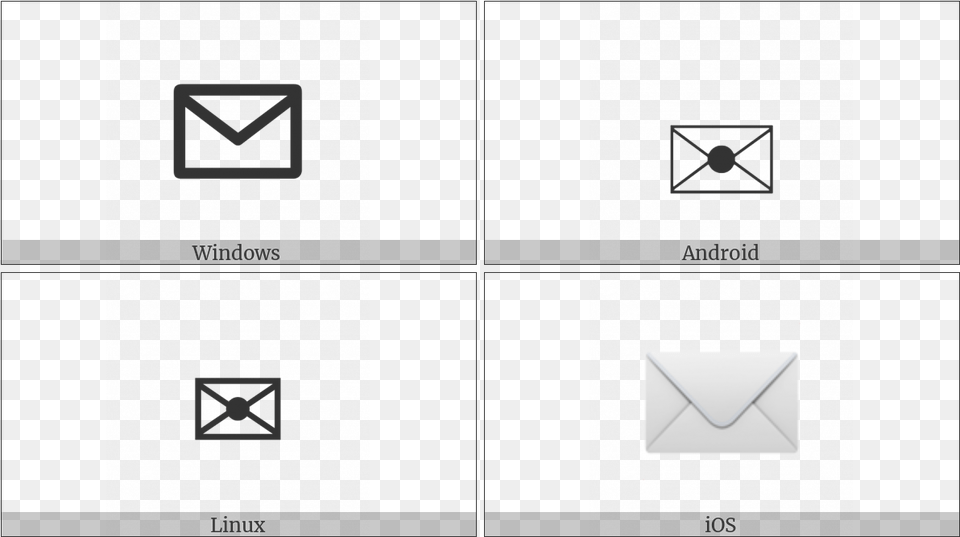Envelope On Various Operating Systems Ascii Envelope, Mail Free Transparent Png