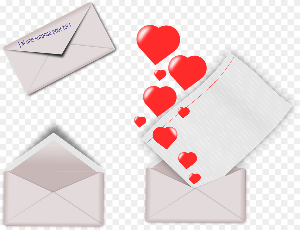 Envelope St Valentine Heart Enveloppe Saint Valentin, Mail, Food, Ketchup, Business Card Png Image