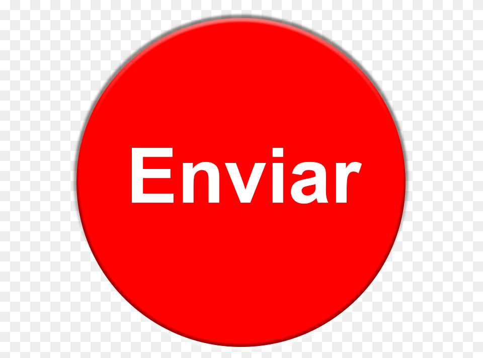 Enviar Red Round Button, Logo, Sign, Symbol, Disk Free Transparent Png