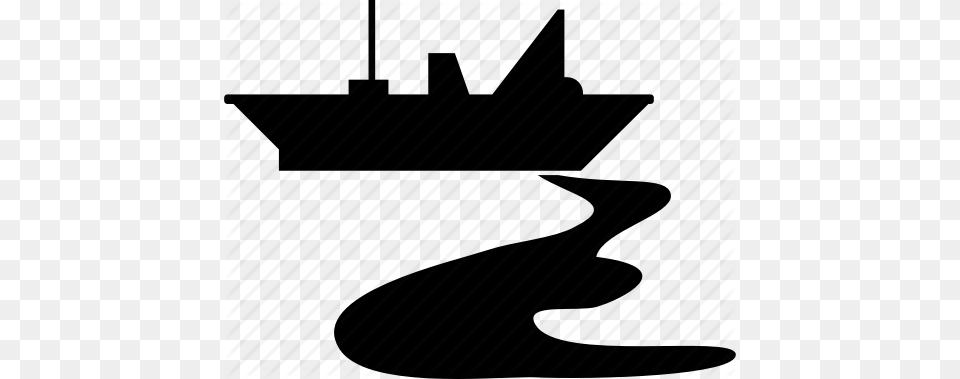 Environment Ocean Oil Pollution Ship Spill Water Icon, Silhouette Png Image