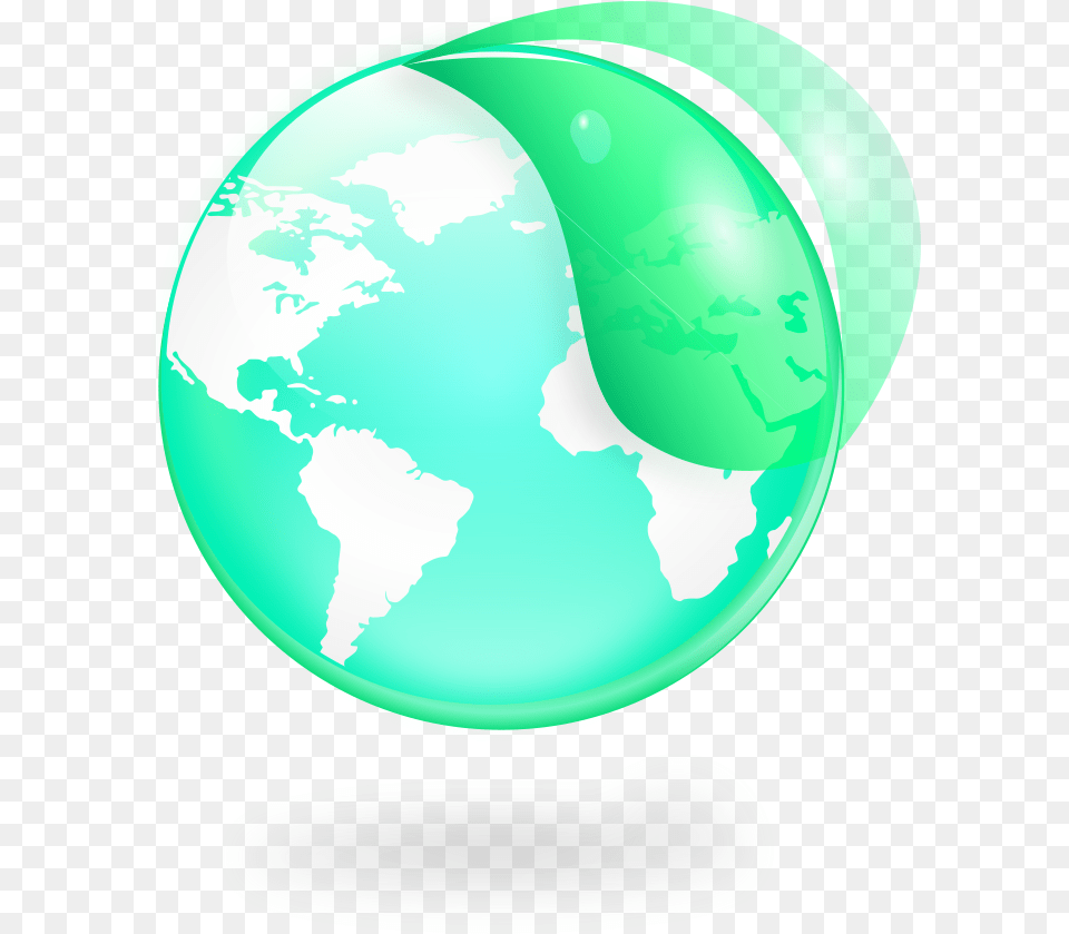Environmental Eco Globe Amp Leaf Icon Images Clipart Make A Globe, Sphere, Astronomy, Outer Space, Planet Free Png Download
