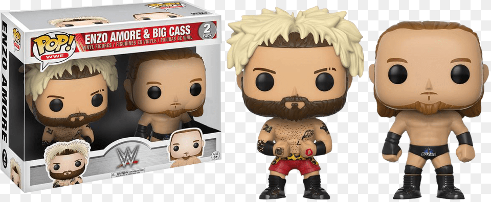 Enzo Amore And Big Cass Pop Vinyl 2 Pack Enzo And Cass Funko Pop, Doll, Toy, Baby, Person Free Transparent Png