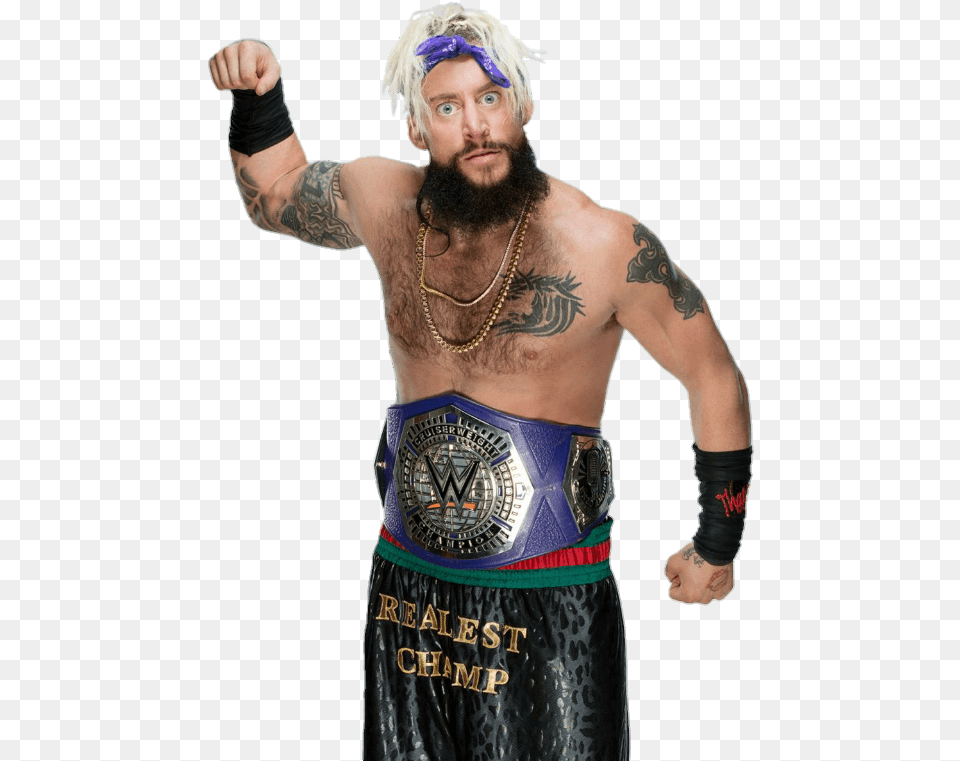 Enzo Amore Enzo Amore Cruiserweight Champion, Tattoo, Skin, Person, Man Png Image