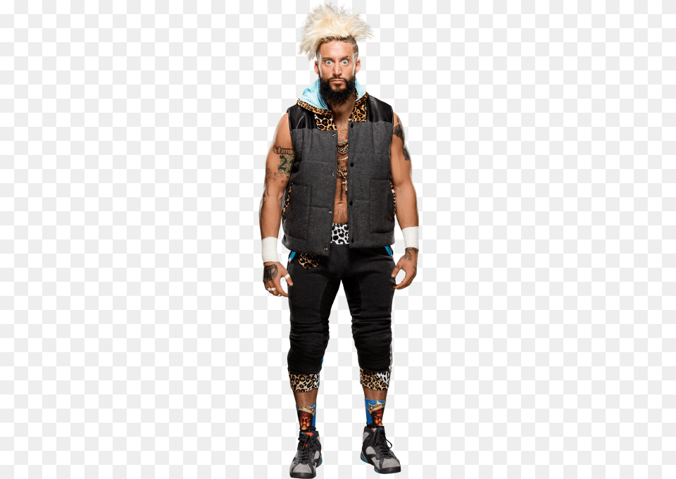 Enzo Amore Stat Enzo Amore Background, Vest, Clothing, Person, Man Free Png Download