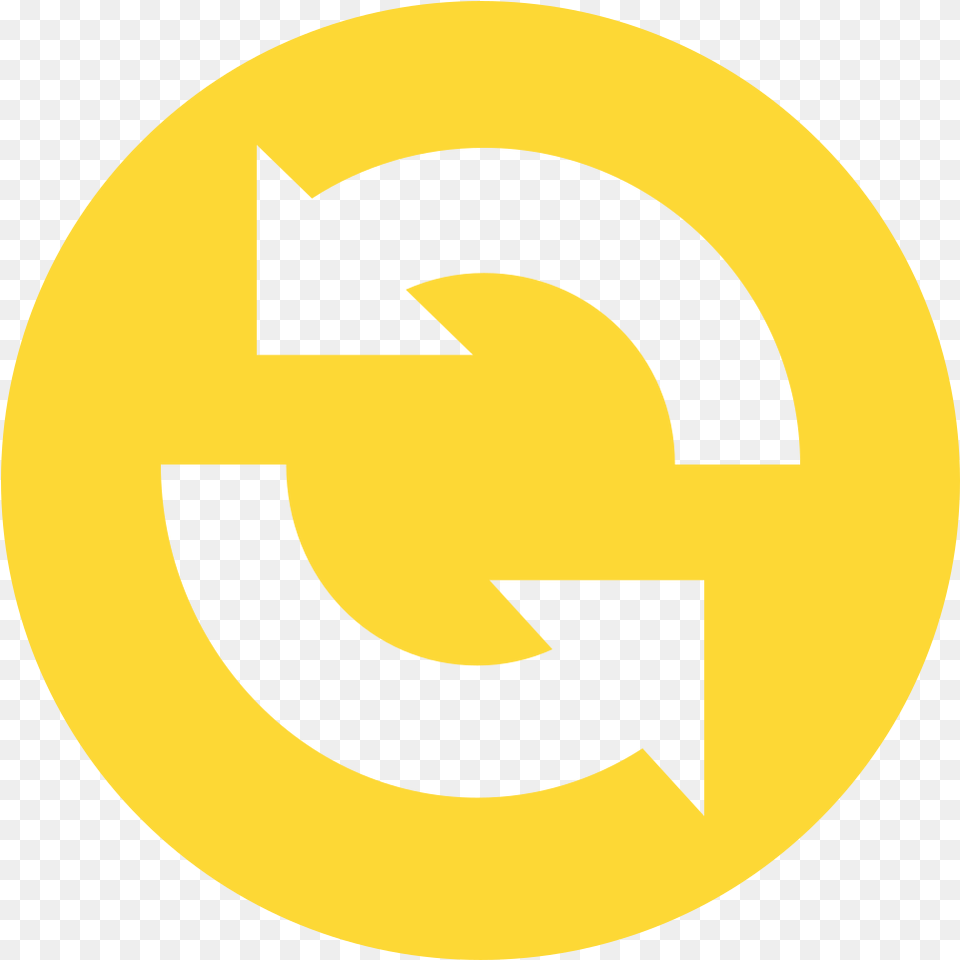 Eo Circle Yellow Arrow Sentido Contrario A Las Agujas Del Reloj, Symbol, Logo, Text Free Png Download