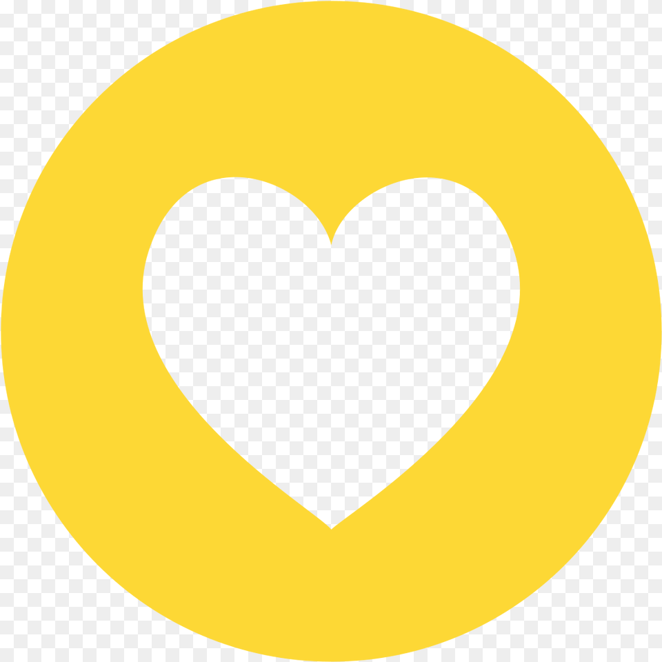 Eo Circle Yellow Heart Instagram Logo On Yellow Background, Symbol, Disk Png