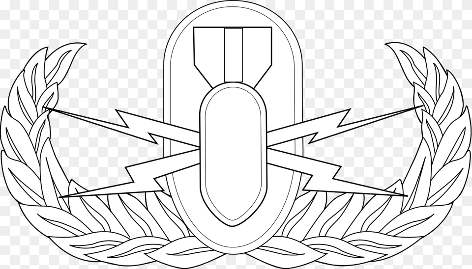Eod Air Force Badge, Emblem, Symbol, Electronics, Hardware Png Image
