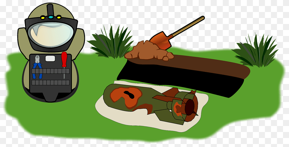 Eod Bomb Expert Clipart, Grass, Plant, Lawn, Bulldozer Free Png Download