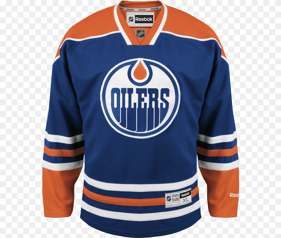 Eoi Hpjeoi 5bz Mf Edmonton Oilers Blue Jersey, Clothing, Shirt, Adult, Male Png