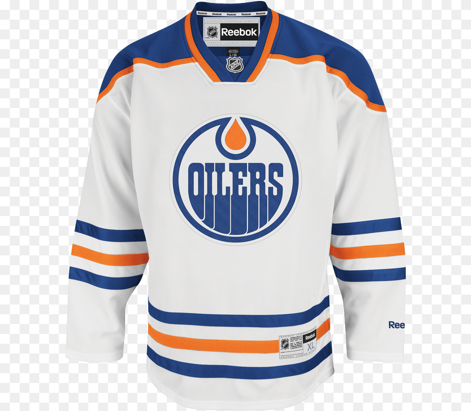 Eoi Hpjeoi 5pd Mf Edmonton Oilers White Jersey, Clothing, Shirt, Adult, Male Free Transparent Png