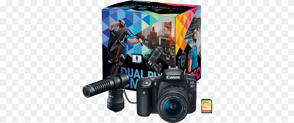 Eos 90d Video Creator Kit Canon 90d Video Creator Kit, Camera, Electronics, Video Camera, Adult Free Png Download