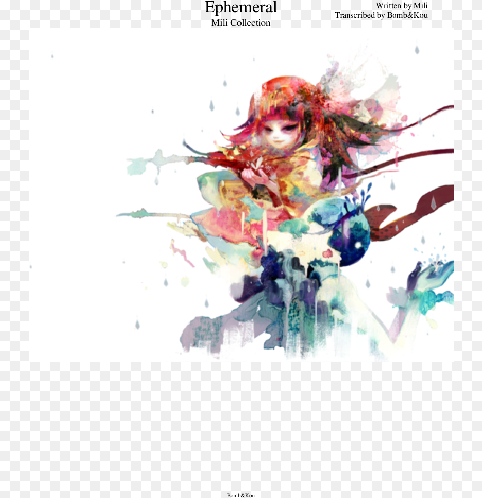 Ephemeral Sheet Music Composed By Written By Mili Transcribed Deemo Ephemeral, Art, Graphics, Painting, Face Free Png Download