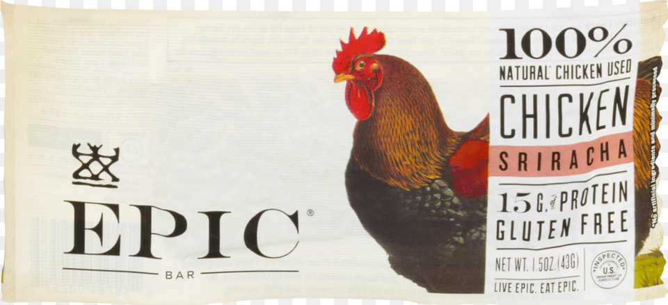 Epic Chicken Sriracha Bar 15 Oz, Animal, Bird, Fowl, Poultry Free Transparent Png