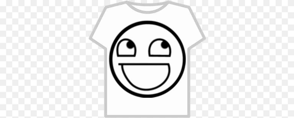 Epic Face Roblox Awesome Face Black And White, Clothing, T-shirt, Shirt, Ammunition Free Transparent Png