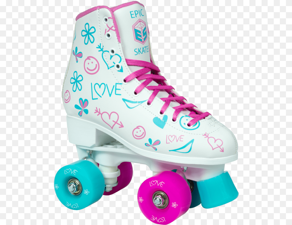 Epic Frost White Roller Skate Kids Roller Skates Nz, Clothing, Footwear, Shoe, Skating Png Image