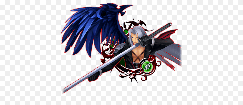 Epic Medal Carnival With Sephiroth And Sora Pals, Sword, Weapon, Book, Comics Free Png