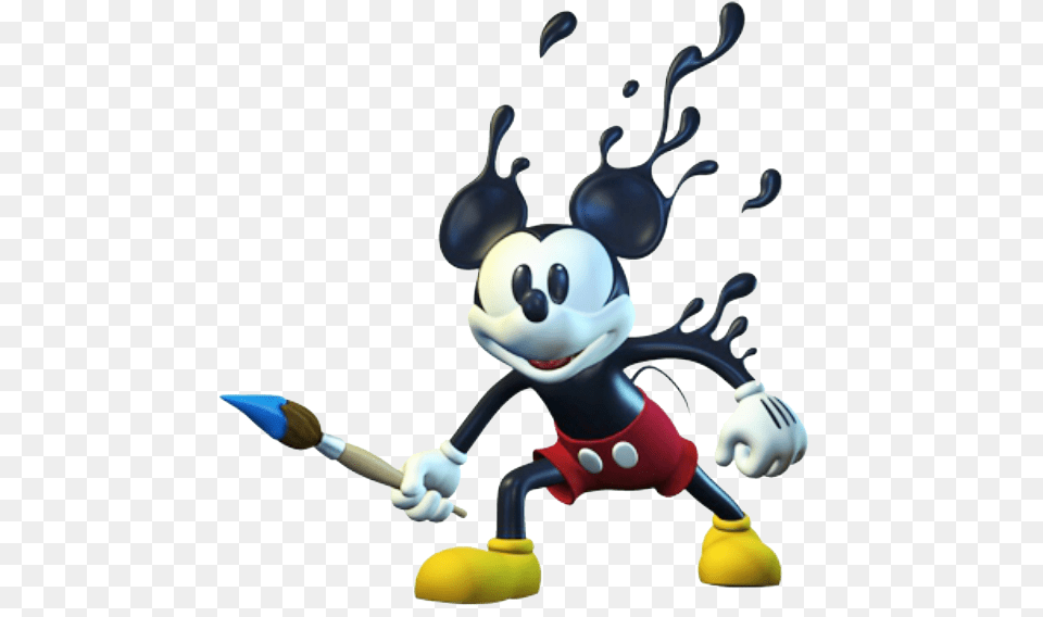 Epic Mickey 2 Clipart Vector Royalty Free Library Pin Mickey Mouse With Paint Brush, Cartoon Png Image