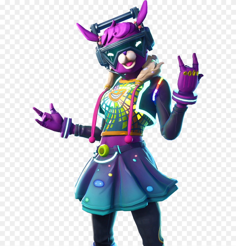 Epic Nightshade Outfit Fortnite Cosmetic Tier 86 S6 Dj Bop Skin Fortnite, Purple, Clothing, Costume, Person Free Png