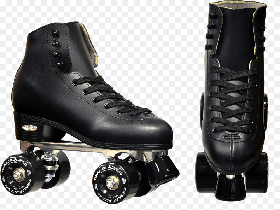 Epic Quad Classic Black Roller Skatesdata Zoom Cdn Mens Black Roller Skates, Clothing, Footwear, Shoe, Machine Png