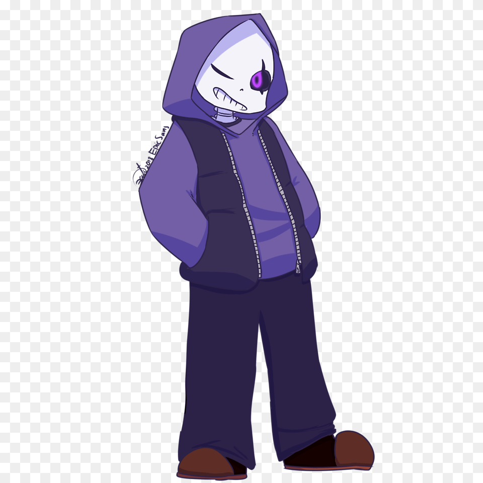 Epic Sans Epictale Sans, Clothing, Hood, Coat, Person Png