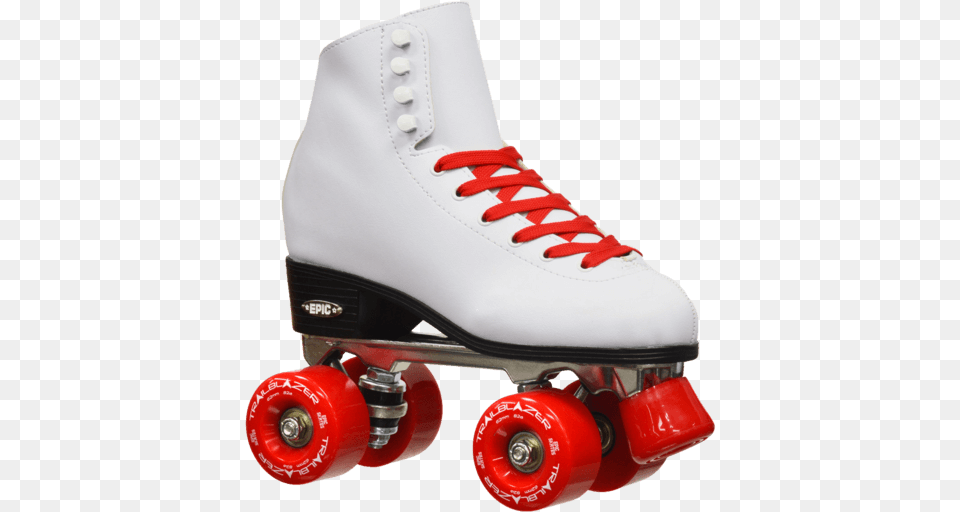 Epic Skates Classic White And Red Roller Skates, Clothing, Footwear, Shoe, Skating Free Transparent Png