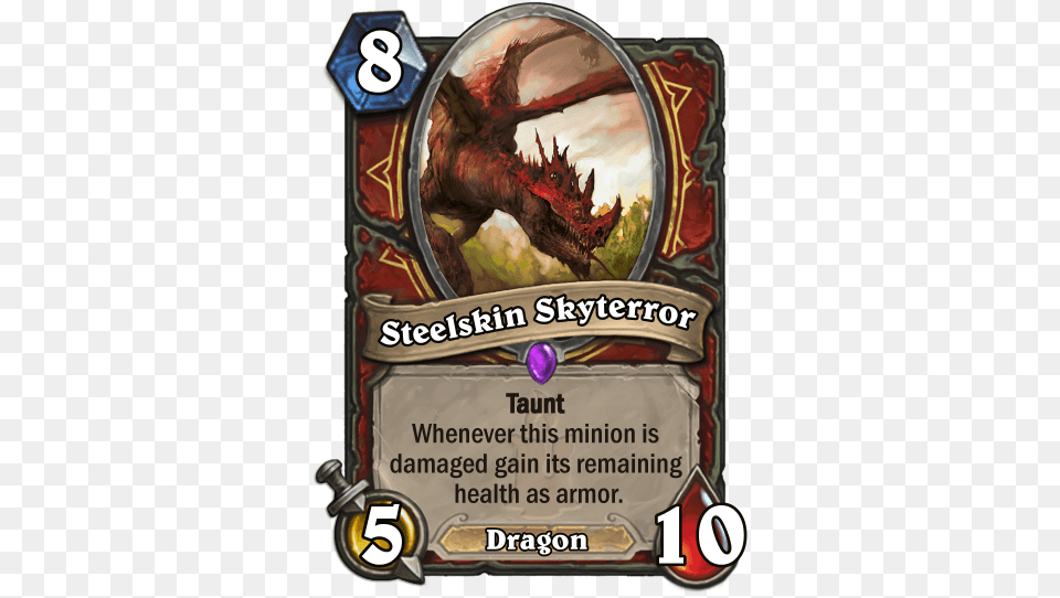 Epic Warrior Dragon Its Scales Are Pretty Tough Hearthstone Knights Of The Frozen Throne Cards, Food, Ketchup Free Png
