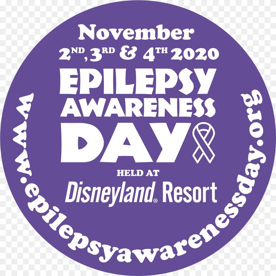 Epilepsy Awareness Day At Disneyland Easyjet, Sticker, Logo, Disk Free Transparent Png