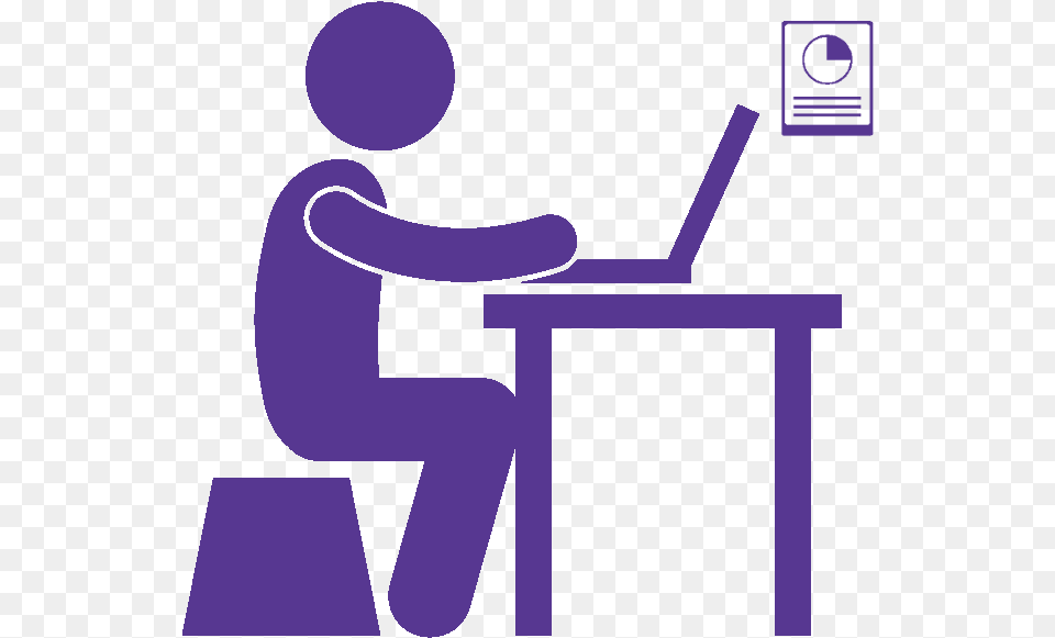 Epilepsy Man Using Laptop Icon, Desk, Furniture, Table, Computer Png