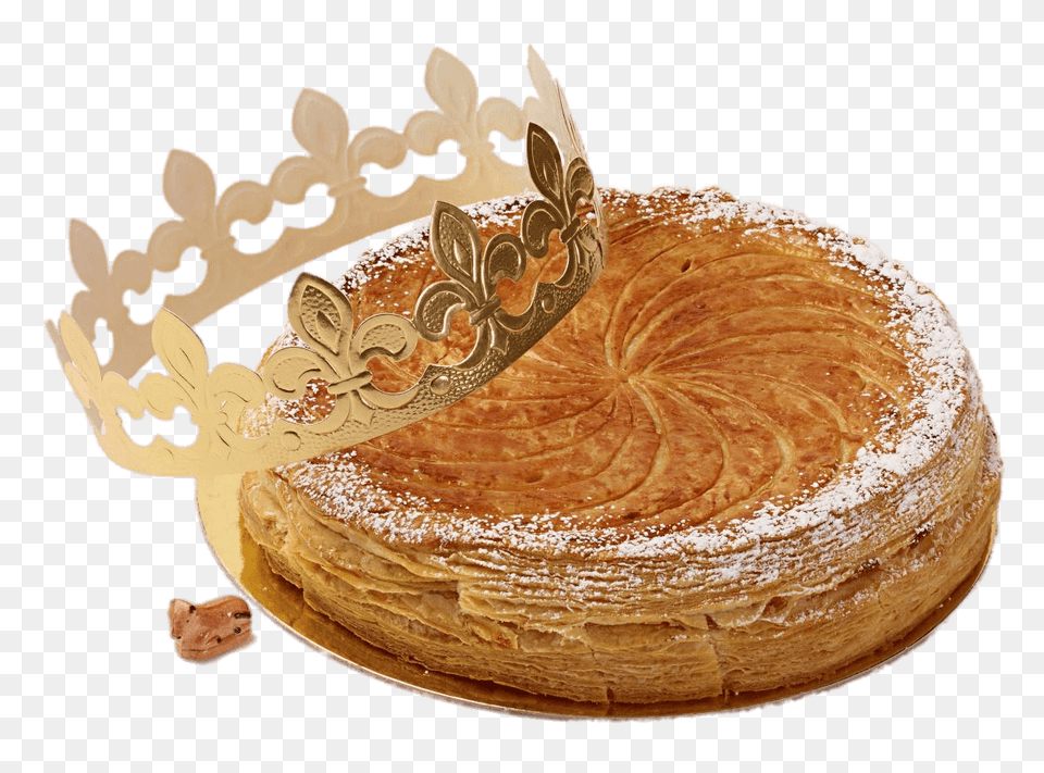 Epiphany French Cake And Crown, Dessert, Food, Pastry, Bread Free Png