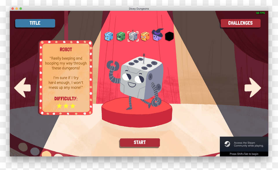 Episode 1 Dicey Dungeons Secret Character Free Png Download