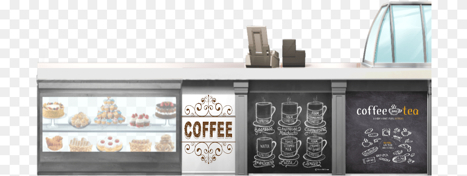 Episode Interactive Cafe Overlay, Shop, Blackboard, Cream, Dessert Free Png