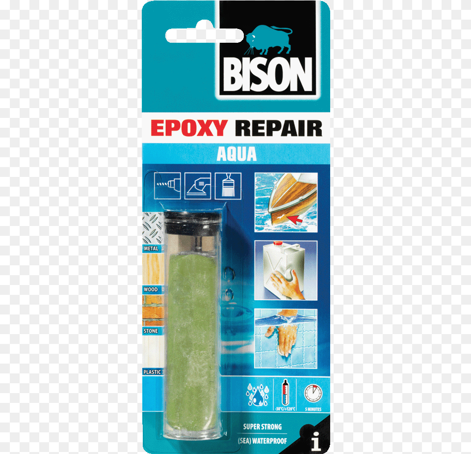 Epoxy Repair Aqua Bison Wood Glue, Advertisement, Bottle, Can, Tin Png