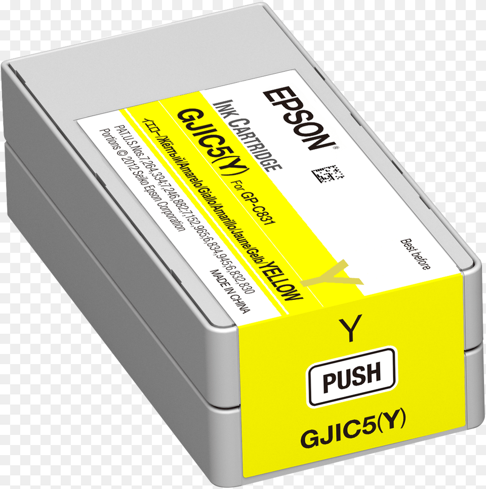 Epson Gp C831 Yellow Ink Cartridge Gjic5 Ink Cartridge, Adapter, Electronics, Computer Hardware, Hardware Free Transparent Png