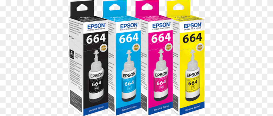 Epson T6641 Black Ink Bottle Png Image