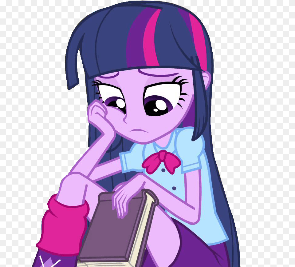 Eqg Rainbow Rocks Twilight Sparkle Vector By Abtoons D7ld5fx Mlp Eg Twilight Sparkle Sad, Book, Comics, Publication, Person Png