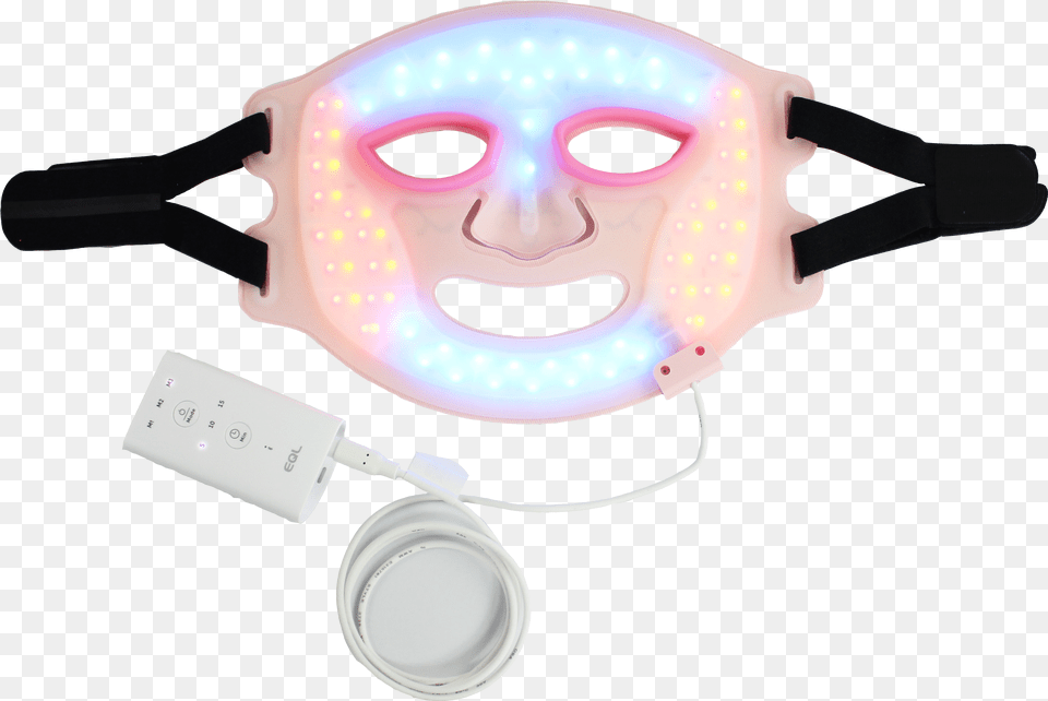Eql Auro Light Color Therapy Beauty Face Mask For Anti Aging Happy, Plate, Electronics, Person, Head Png Image
