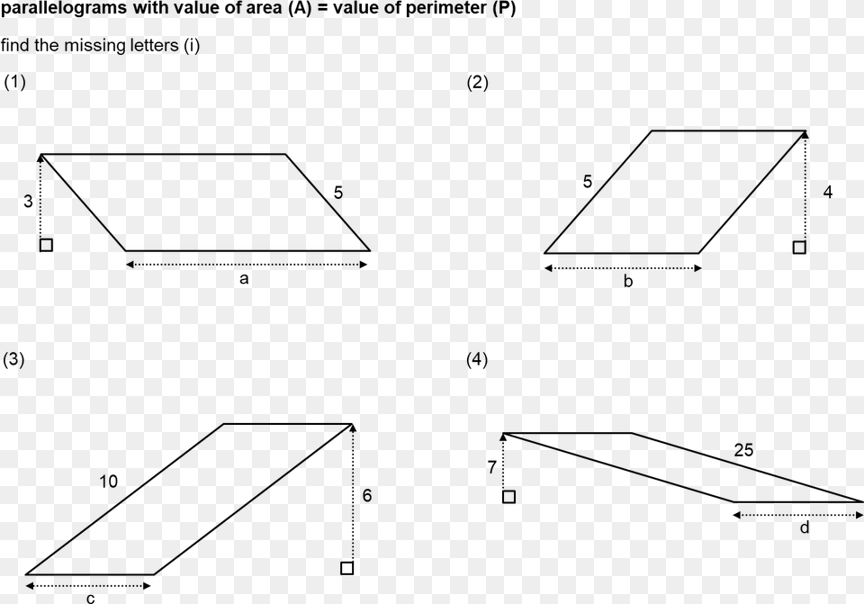 Equable Parallelograms Diagram, Gray Free Transparent Png