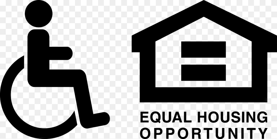 Equal Housing Logo With Wheelchair, Sign, Symbol Free Png