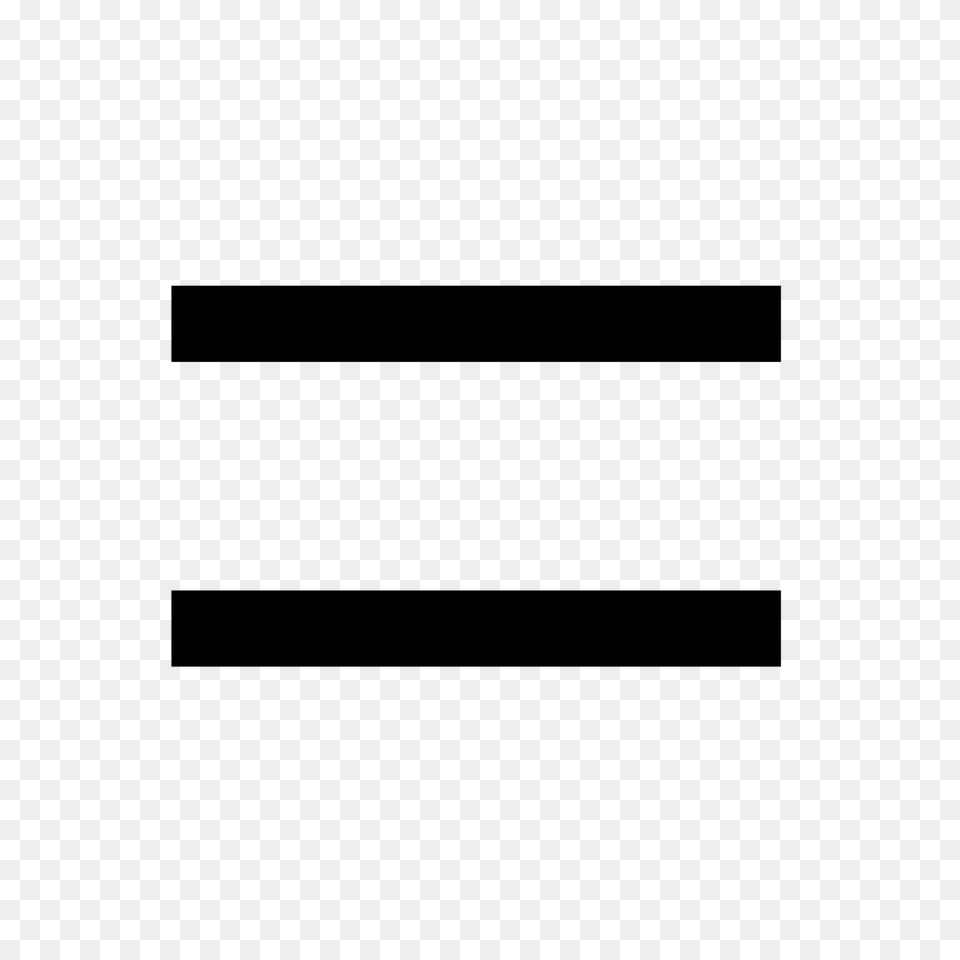 Equal Sign Filled Icon, Gray Free Png