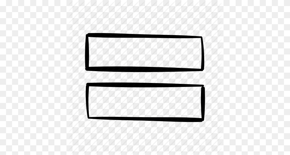 Equals Equation Handdrawn Lines Math Sum Two Lines Icon Png
