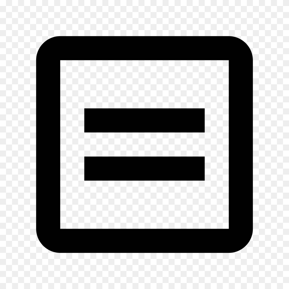 Equals Icon, Gray Free Transparent Png