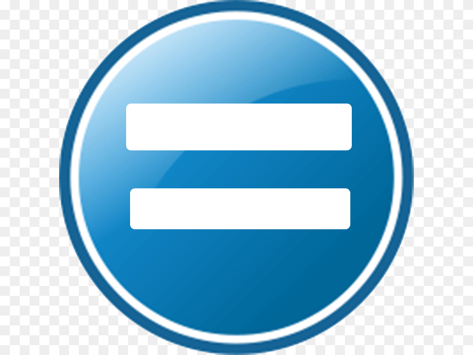 Equals Sign Circle Clipart, Symbol, Disk, Road Sign Png