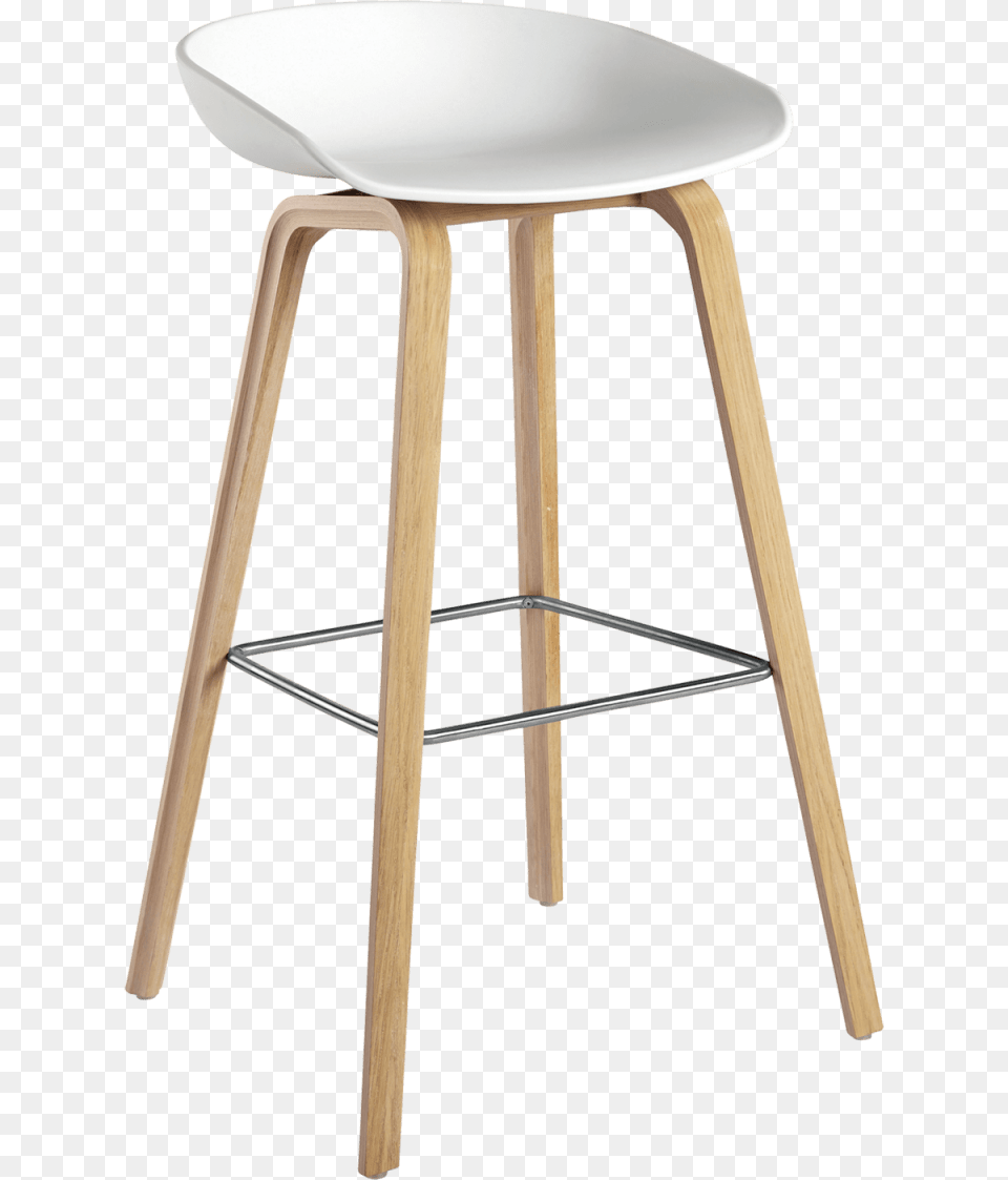 Equator Stool White Polymer Seat Hire For Events Tabouret De Bar Blanc Et Bois, Bar Stool, Furniture Free Transparent Png