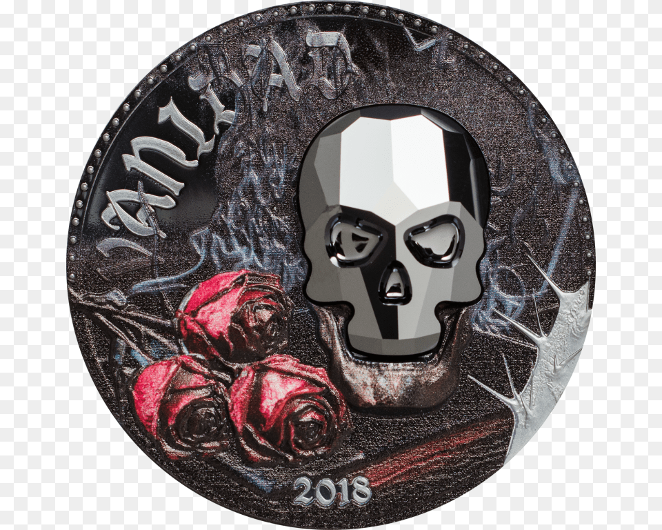 Equatorial Guinea 2018 1000 Francs Crystal Skull Crystal Skull Coin 2018, Flower, Plant, Rose, Money Free Png Download