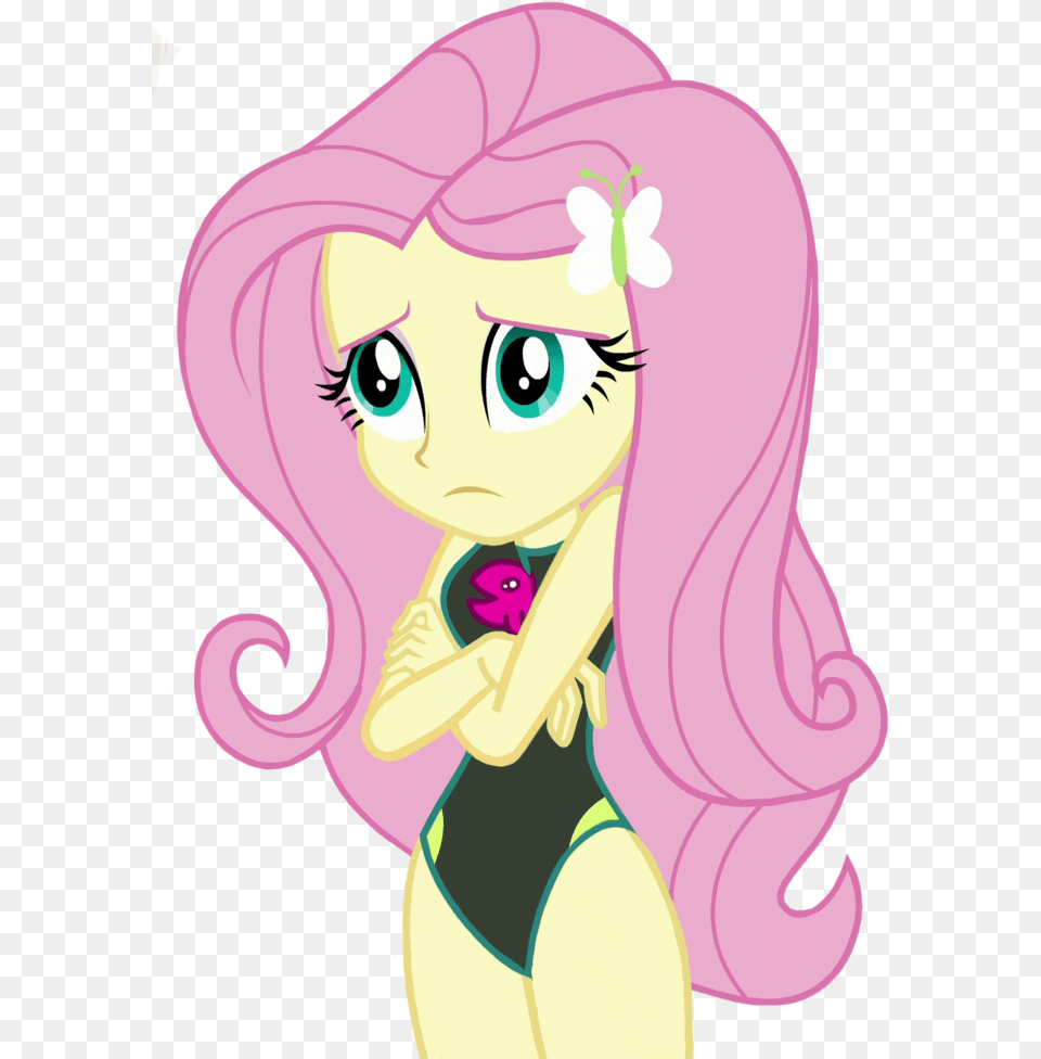 Equestria Girl Fluttershy Swimsuits, Book, Comics, Publication, Person Free Png Download