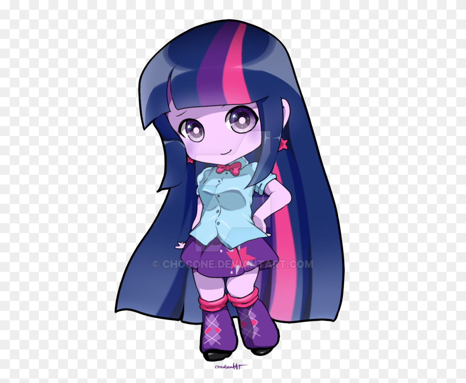 Equestria Girl Twilight Chibi Comm, Book, Comics, Publication, Baby Free Png