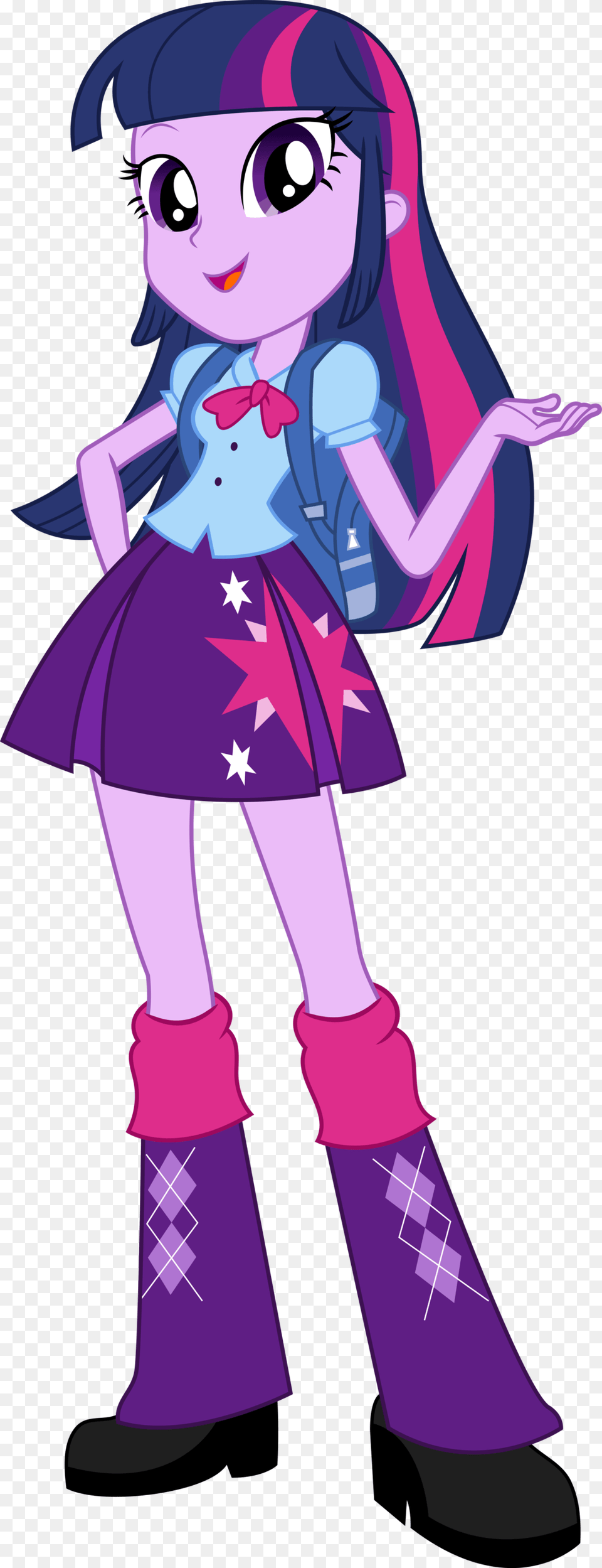 Equestria Girls Twilight Sparkle Vector By Icantunloveyou D9olw55 Twilight Sparkle My Little Pony Equestria Girls, Book, Publication, Purple, Comics Free Png