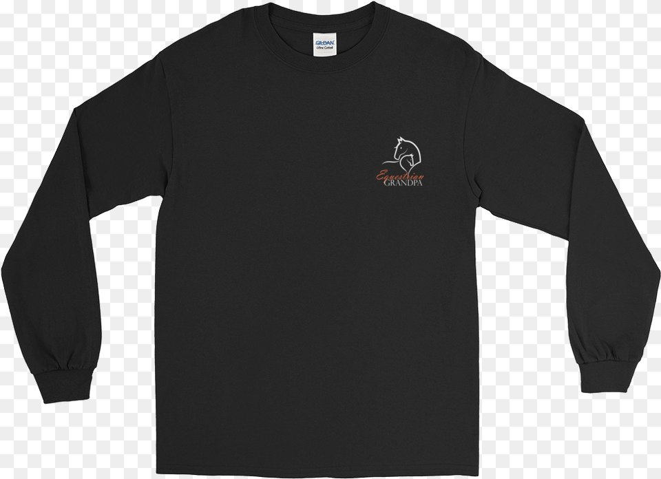 Equestrianmoms Logo Grandpa Mockup Front Flat Black, Clothing, Long Sleeve, Sleeve, T-shirt Png