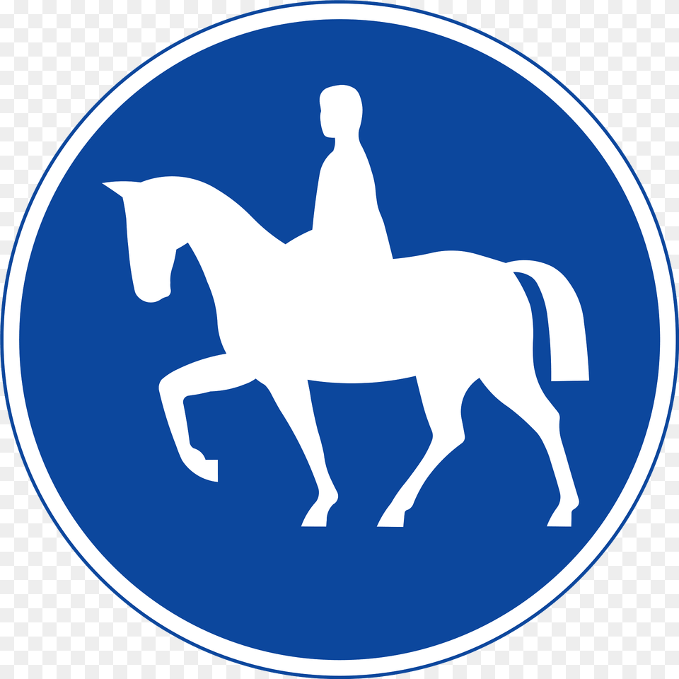 Equestrians Only Sign In Sweden Clipart, Logo, Animal, Horse, Mammal Free Png